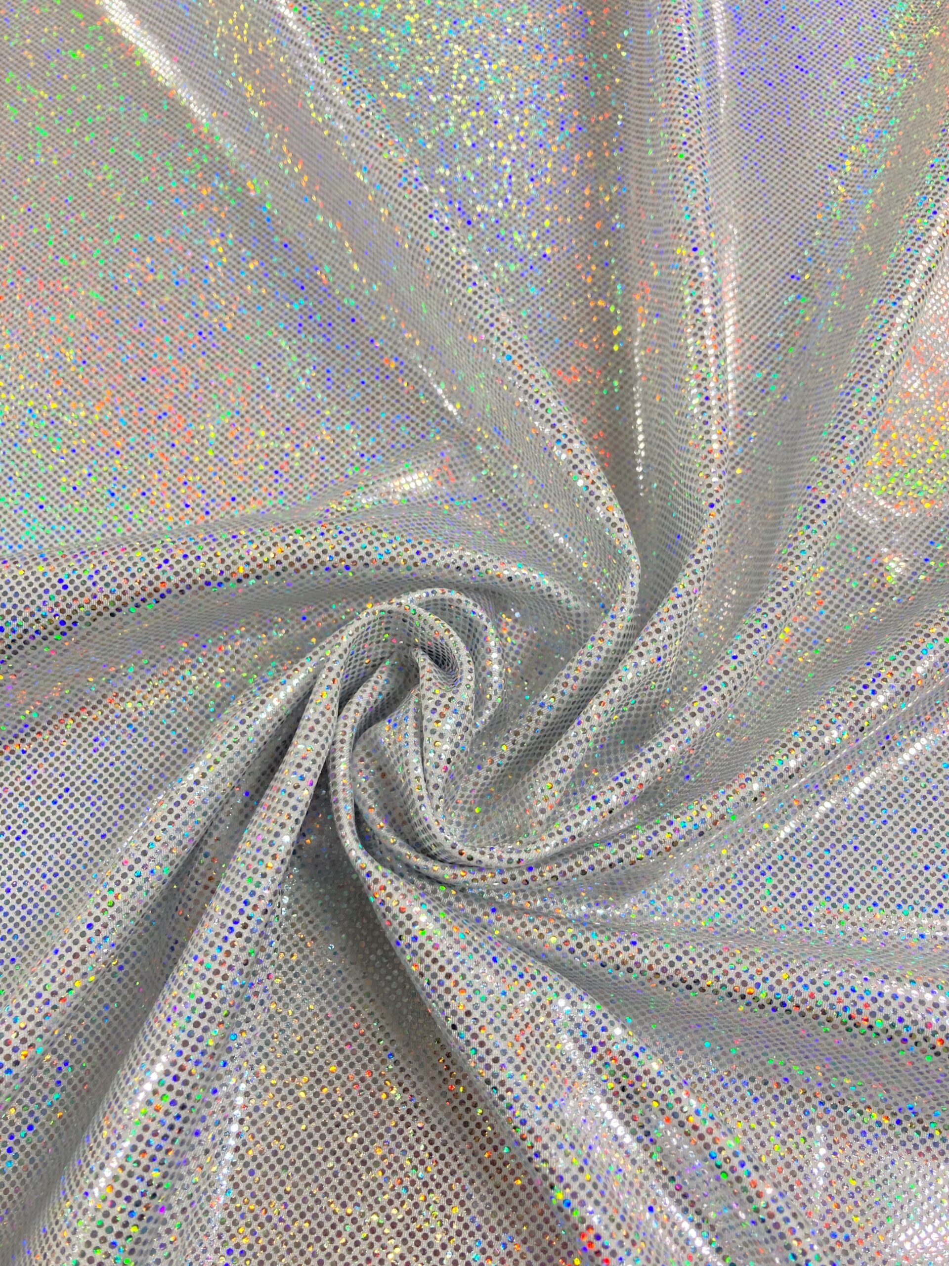 Lycra multipuntos hologramas blanca