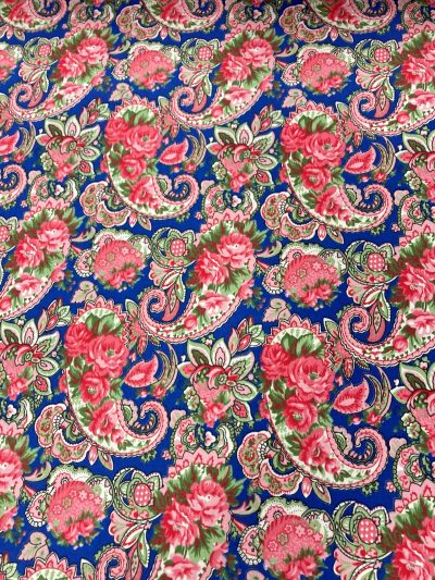 Popelín Flamenca Cachemir F.azul