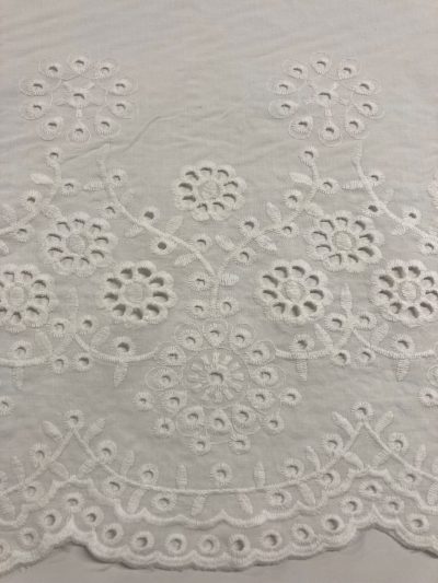 Batista Blc alg bordada flor