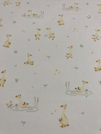 Algodón patos f.blanco