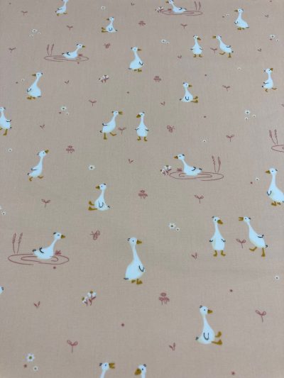 Algodón patos f.naranja