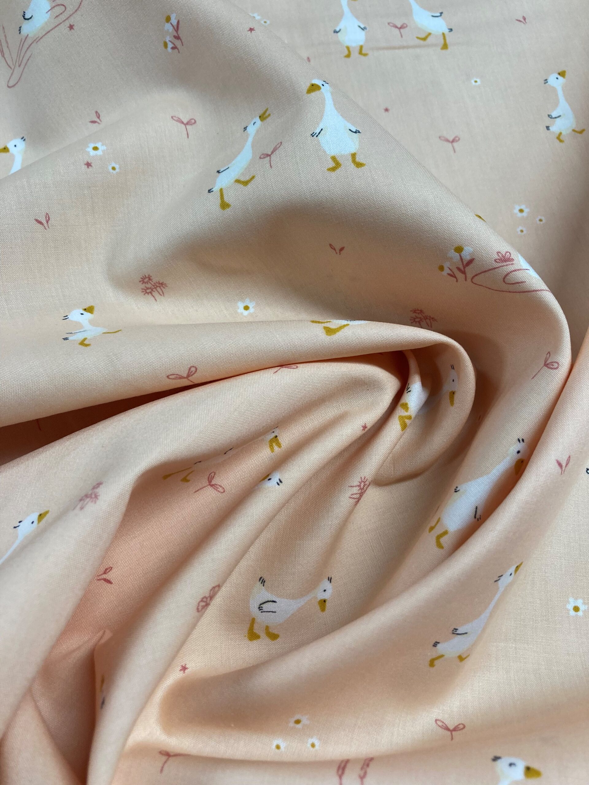 Algodón patos f.naranja