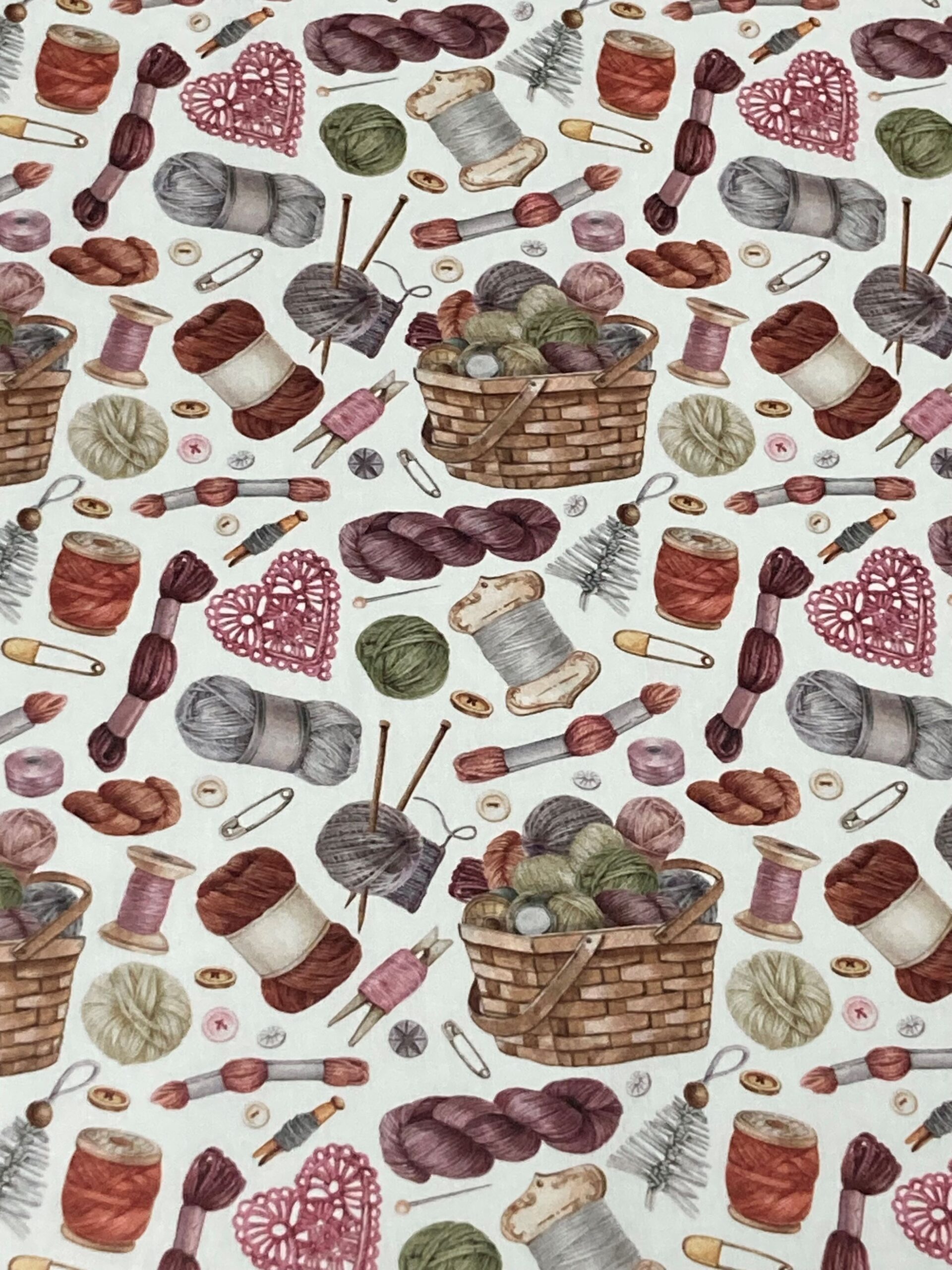 Algodón cesto ovillos