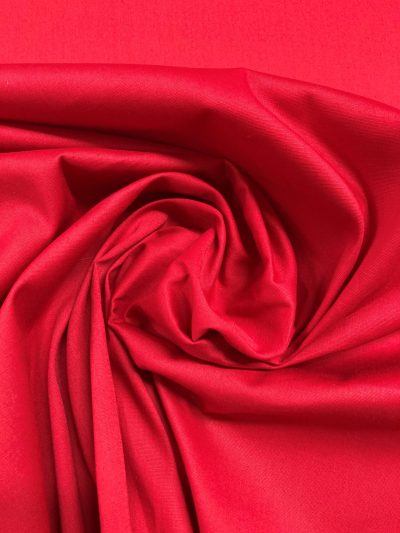 Popelín algodón elástico rojo