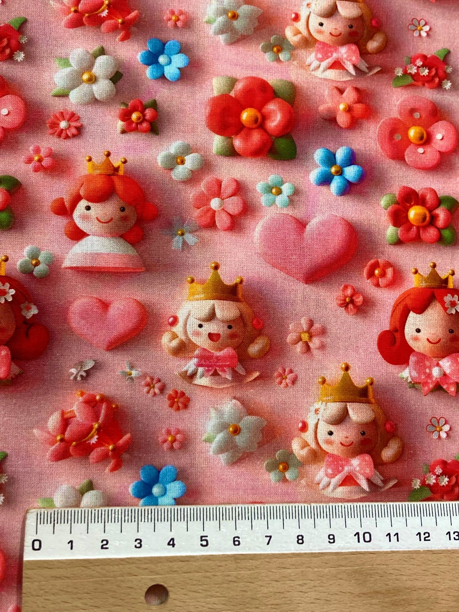 Algodón 3D princesas flores