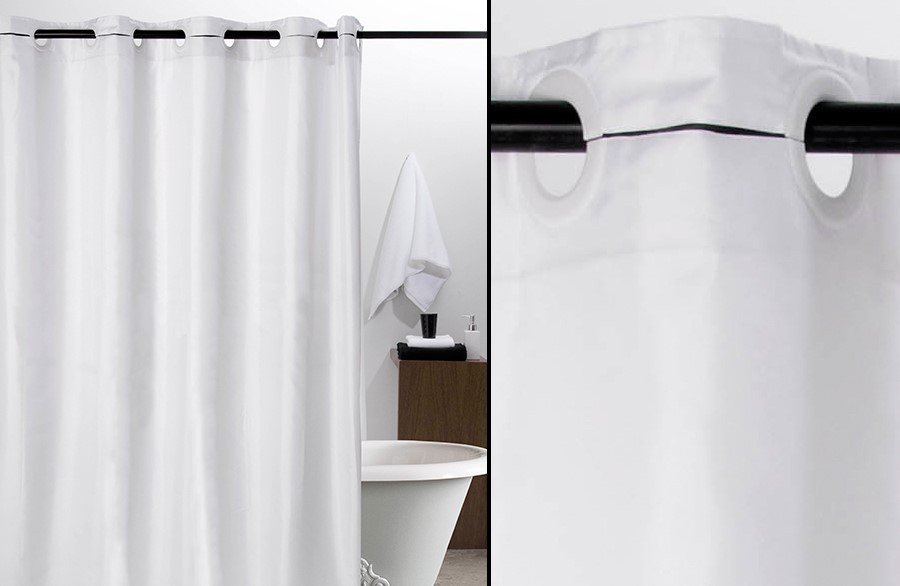 Cortina Baño Mágica Lisa ATENAS Blanca