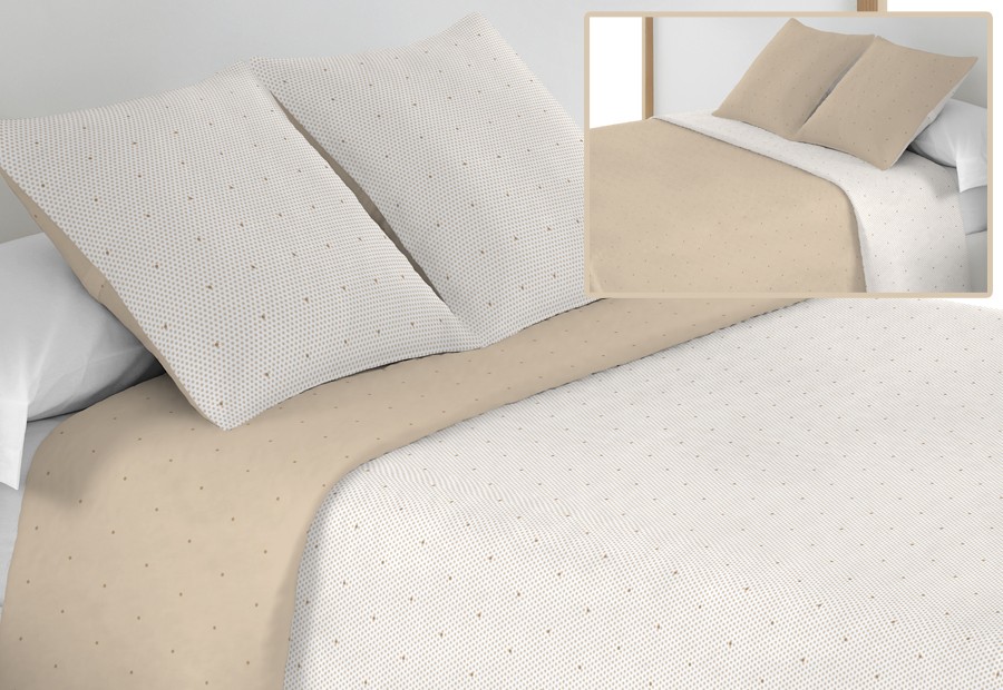 Colcha Bouti Reversible Bordada PLATINIUM beige