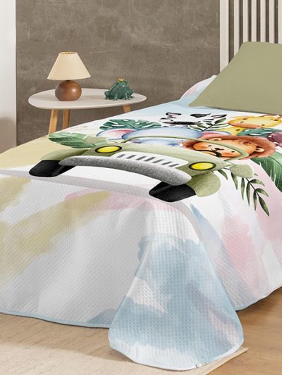 Colcha Bouti KARAMELO Impresión Digital Safari