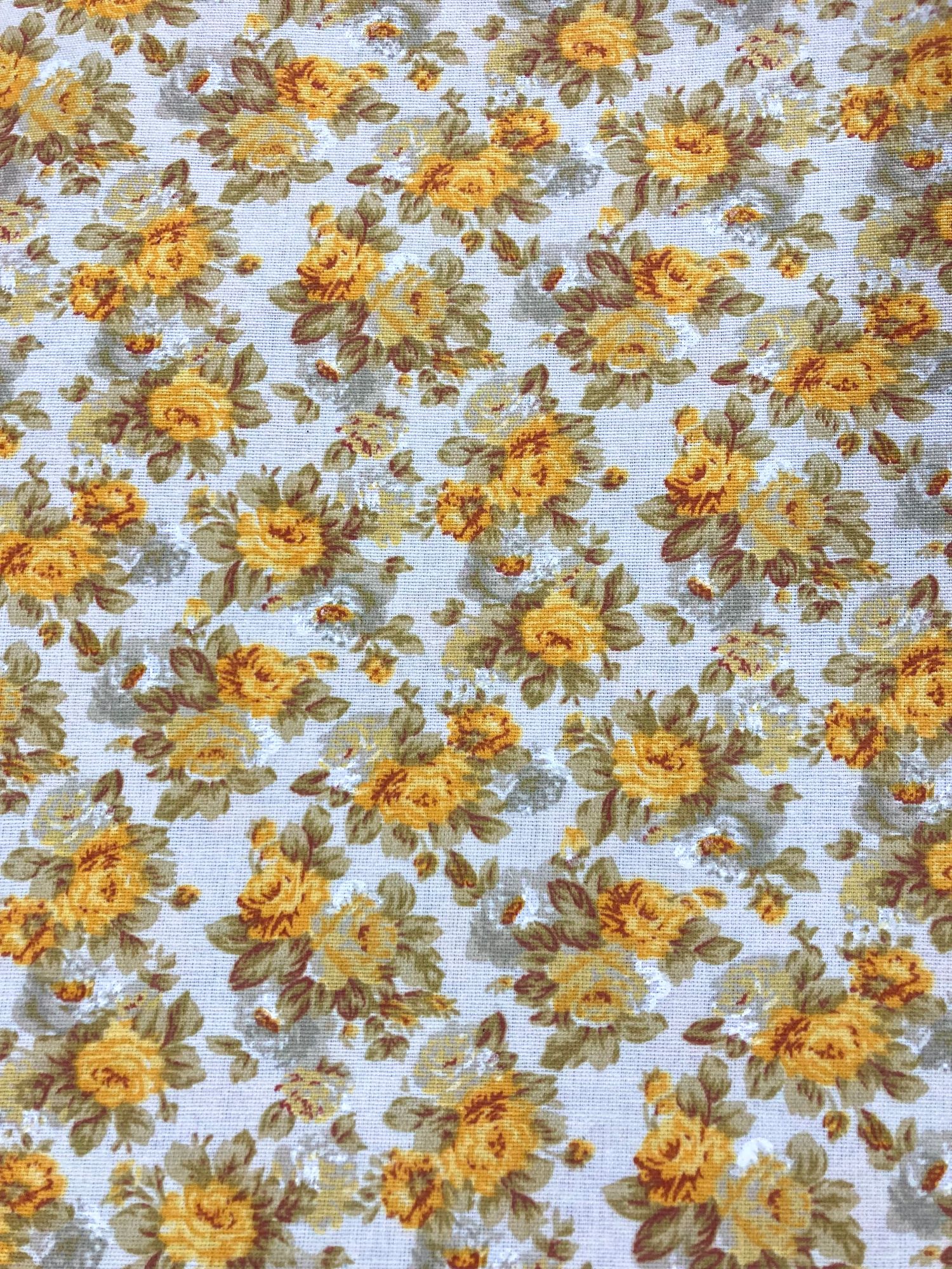 Loneta flor pequeña mostaza