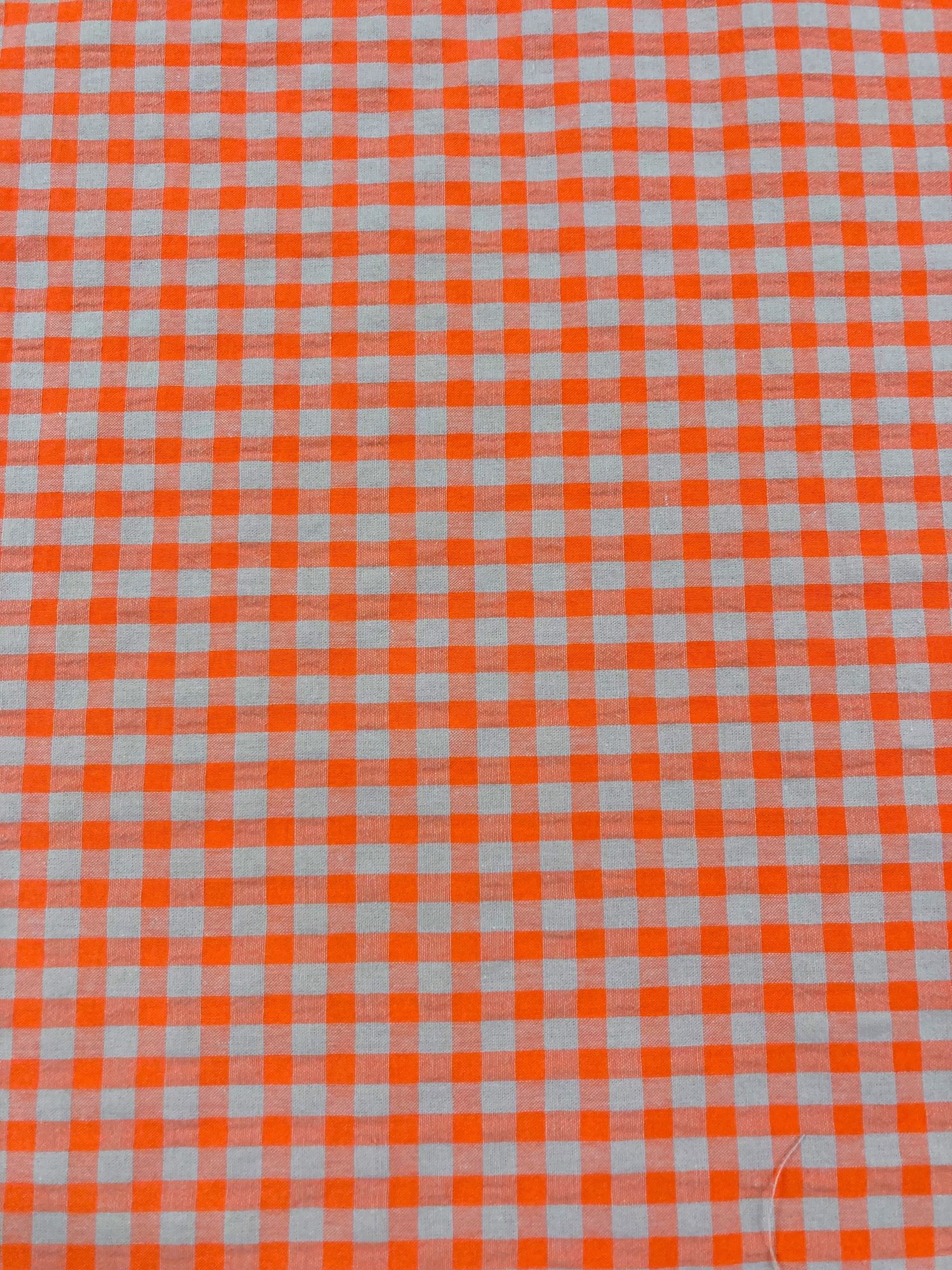 Vichy seersucker naranja fluor - Imagen 3