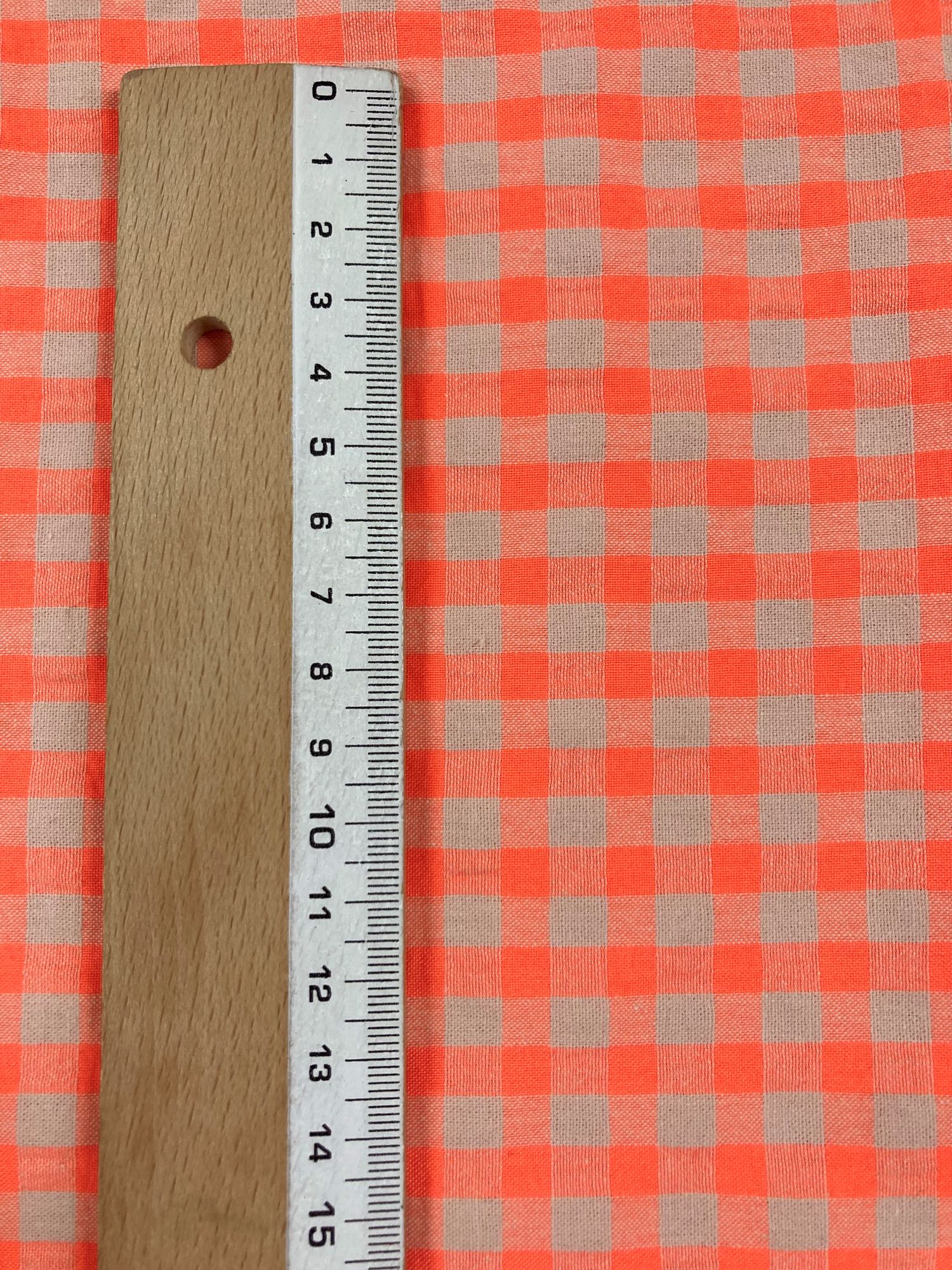 Vichy seersucker naranja fluor - Imagen 2