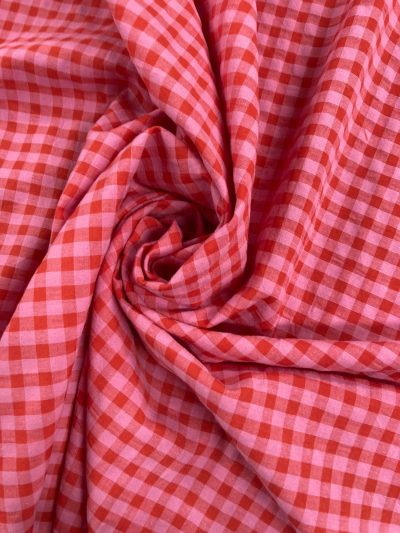 Vichy seersucker rojo/rosa