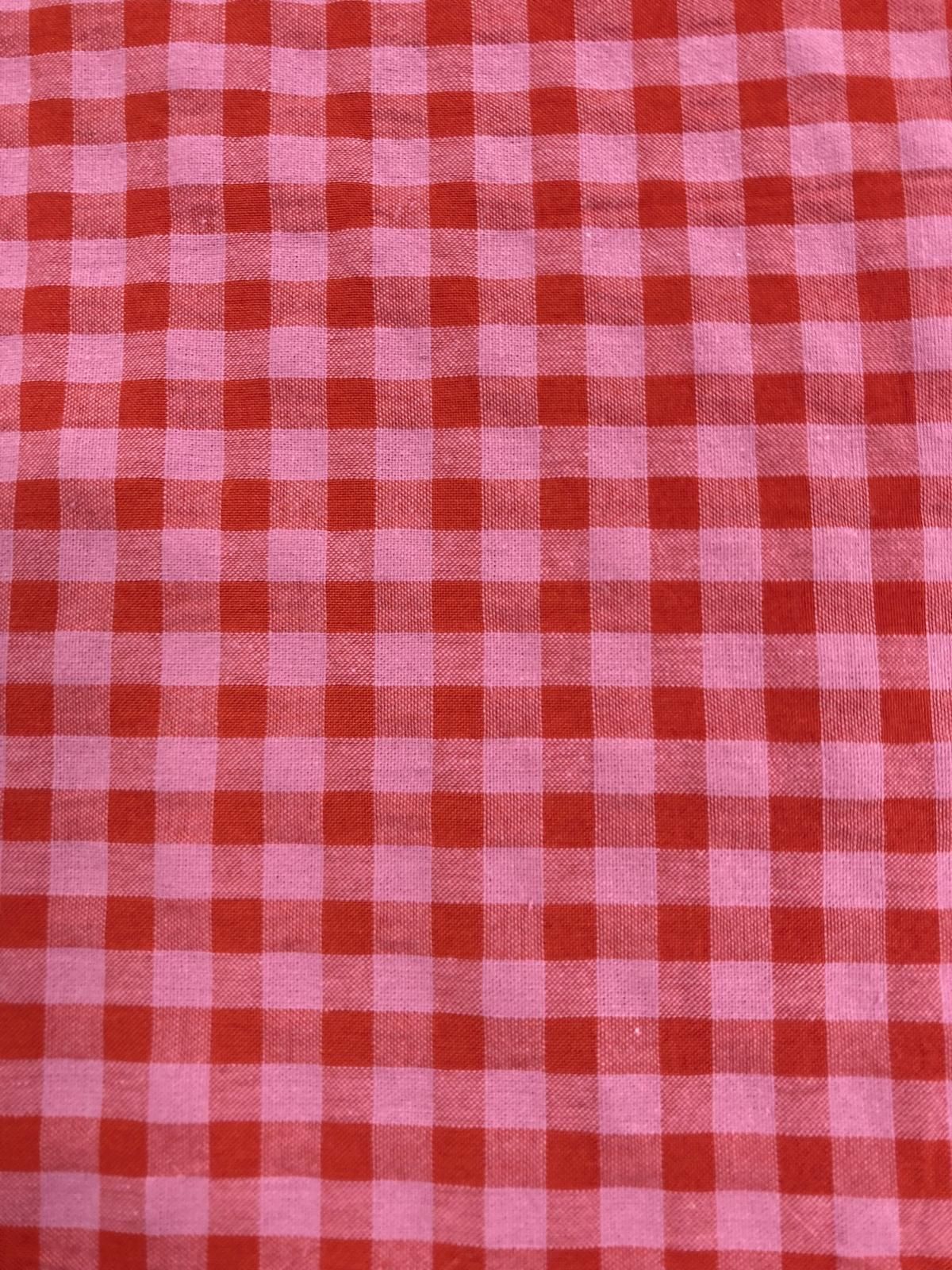 Vichy seersucker rojo/rosa - Imagen 2