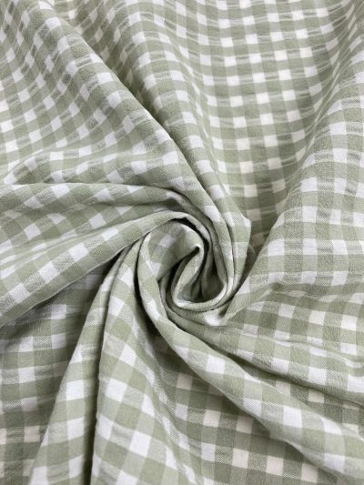 Vichy seersucker verde