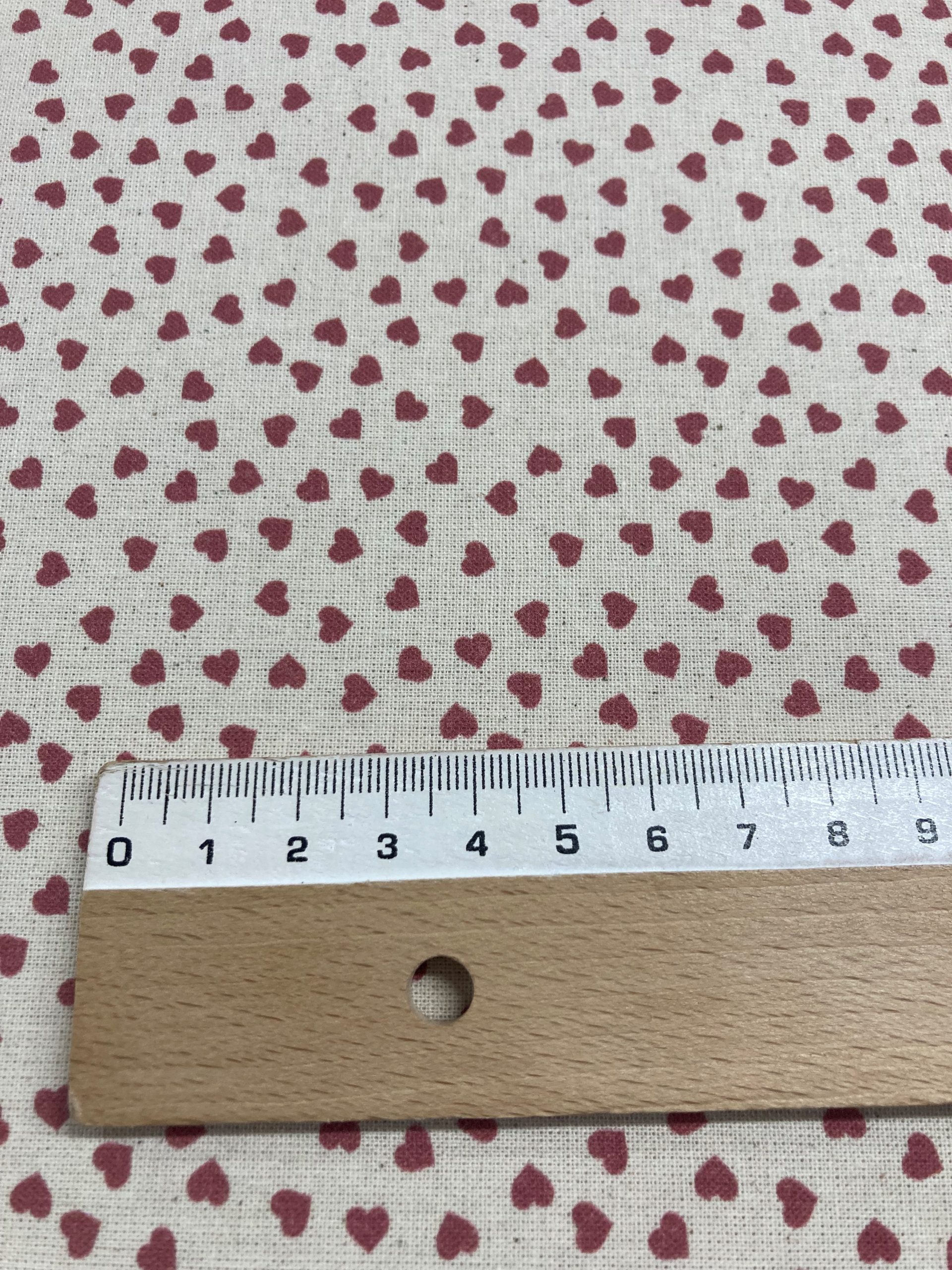 Algodón Mireia corazones rosa maquillaje fbeige - Imagen 2