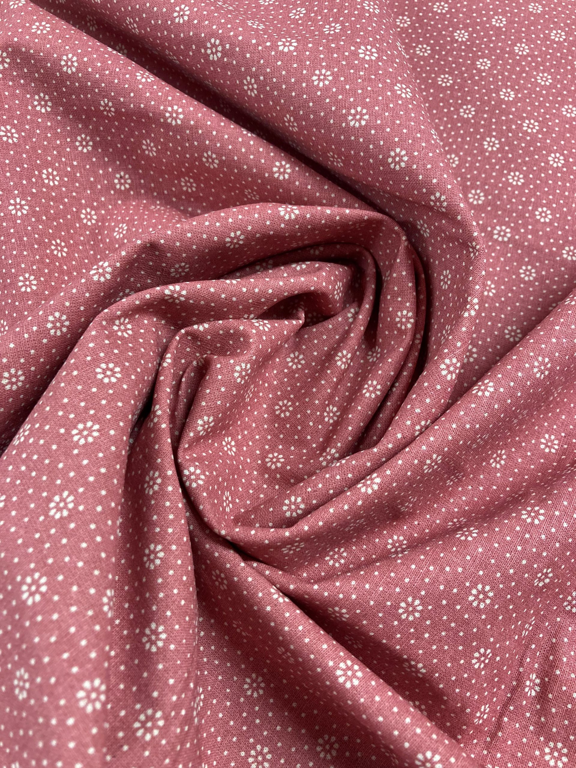 Algodón Mireia flor/lunar f.rosa maquillaje - Imagen 3