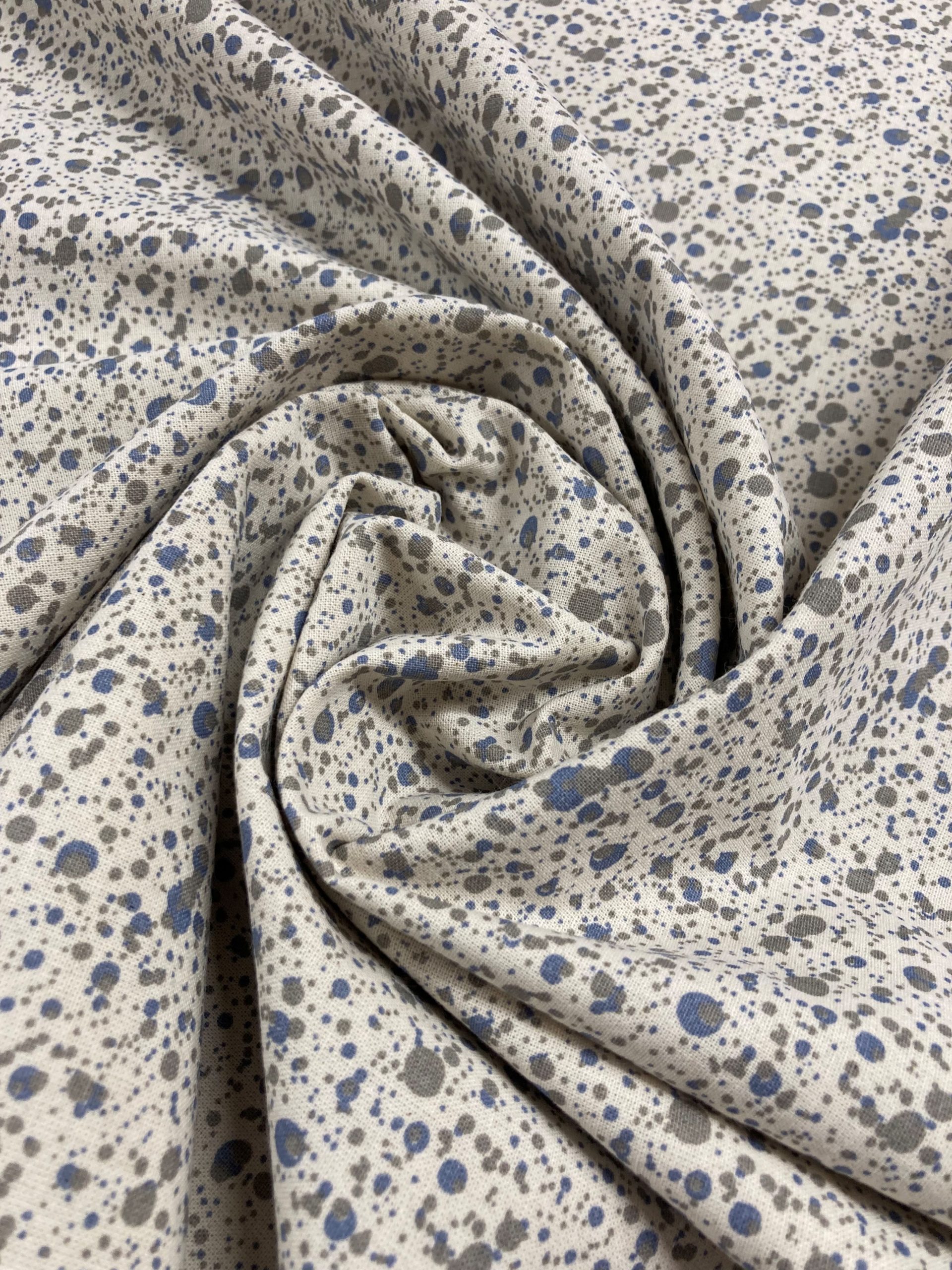 Algodón Mireia pintura azul - Imagen 3