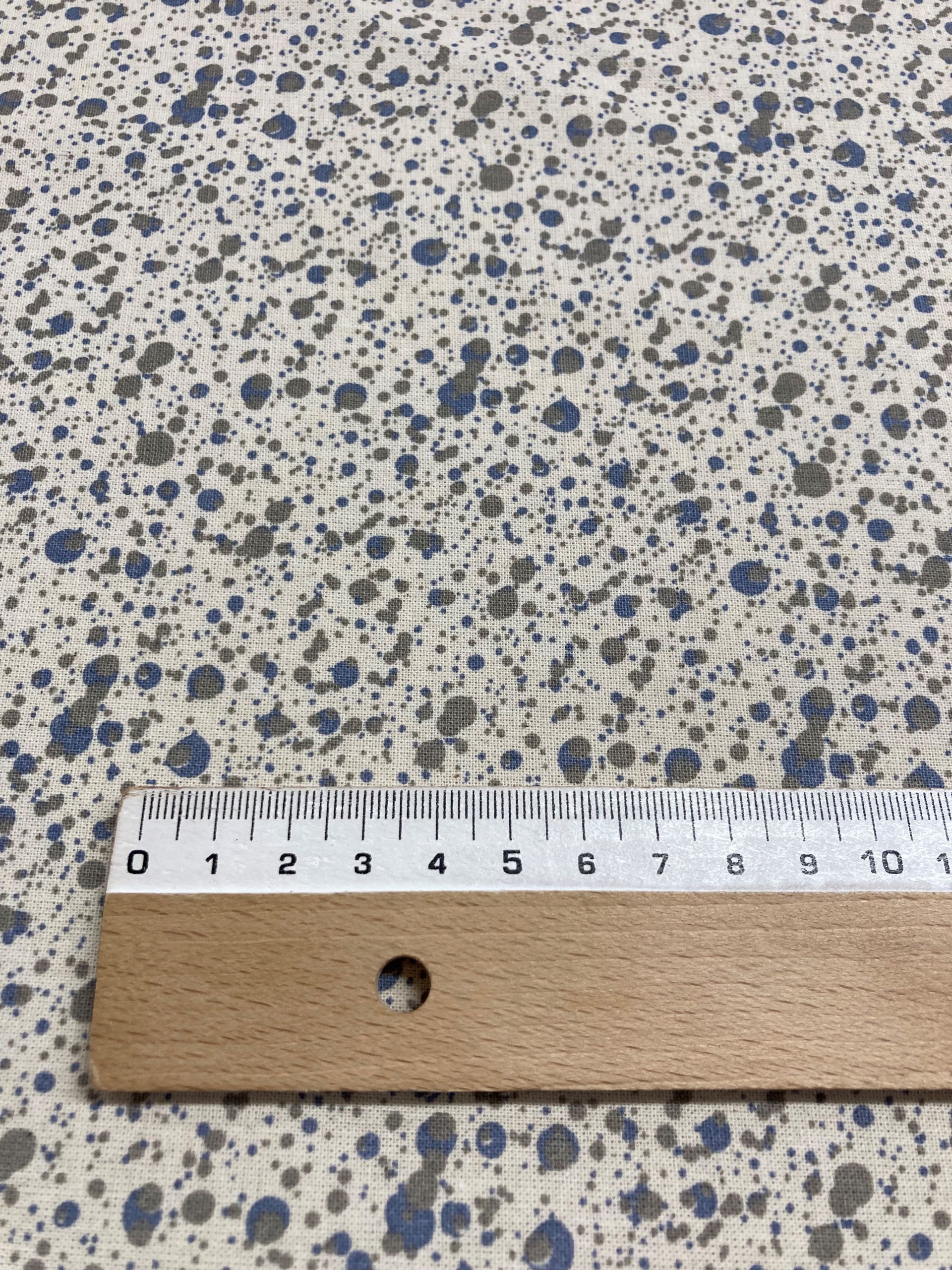 Algodón Mireia pintura azul - Imagen 2