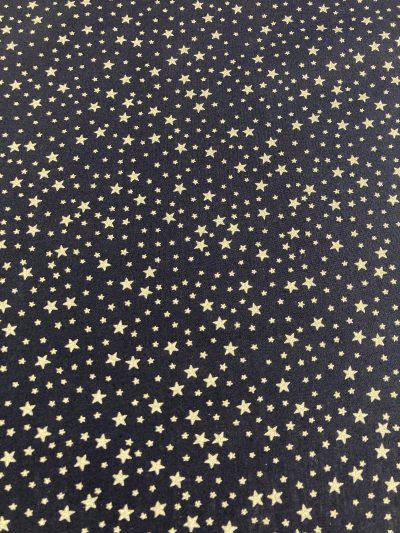 Algodón Navidad estrella marino/plata