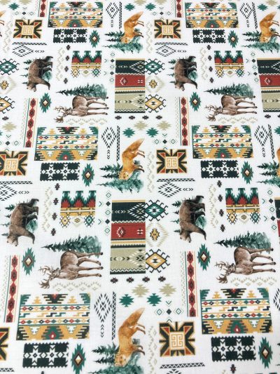 Algodón Dakota geometric animales