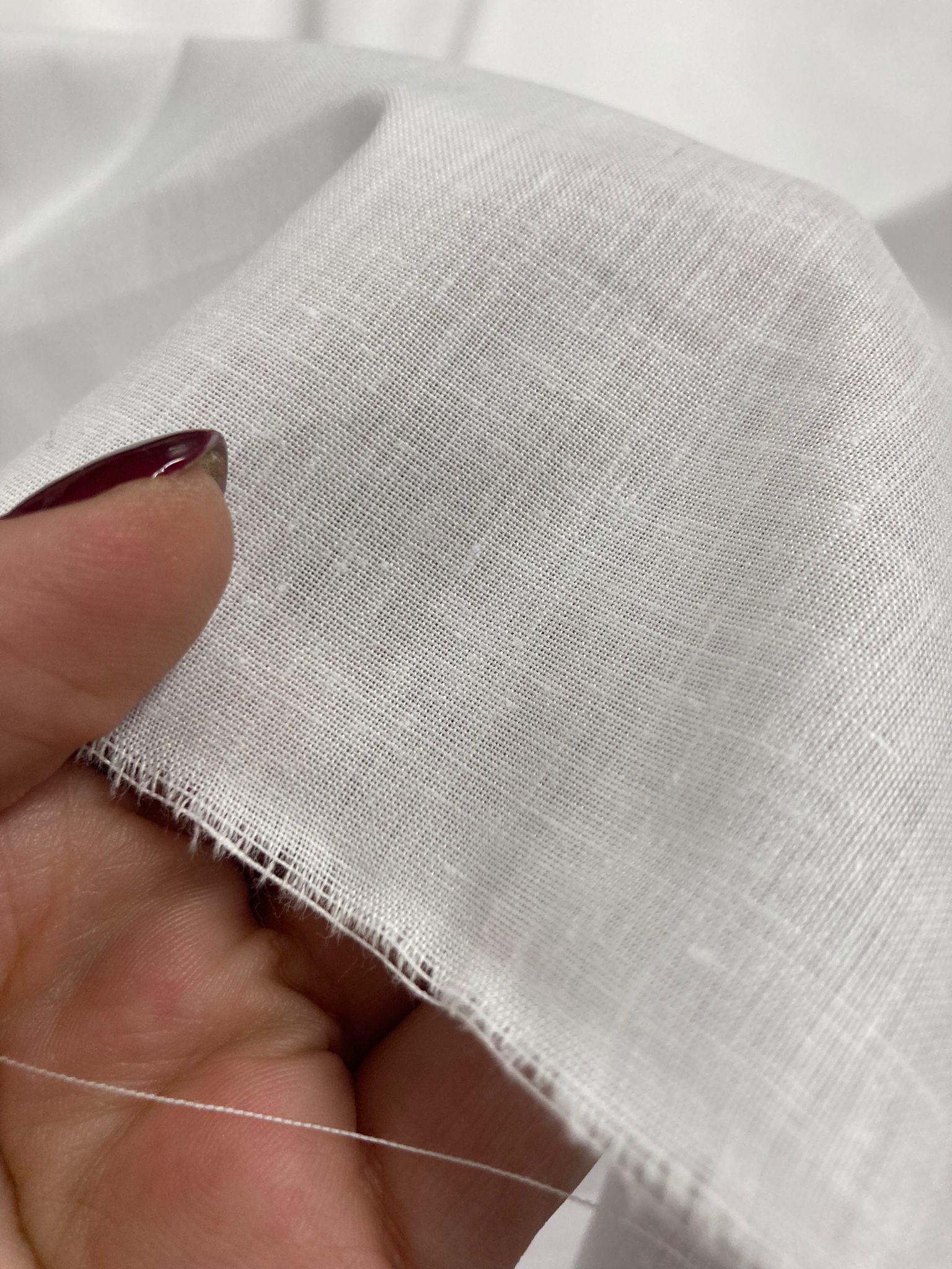 Tela Sabanas Pol/Alg estampada blanco - Imagen 2