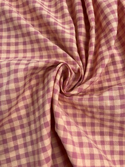 Vichy seersucker salmon/maquillaje