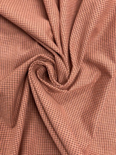 Vichy seersucker terra cotta/berenjena mini