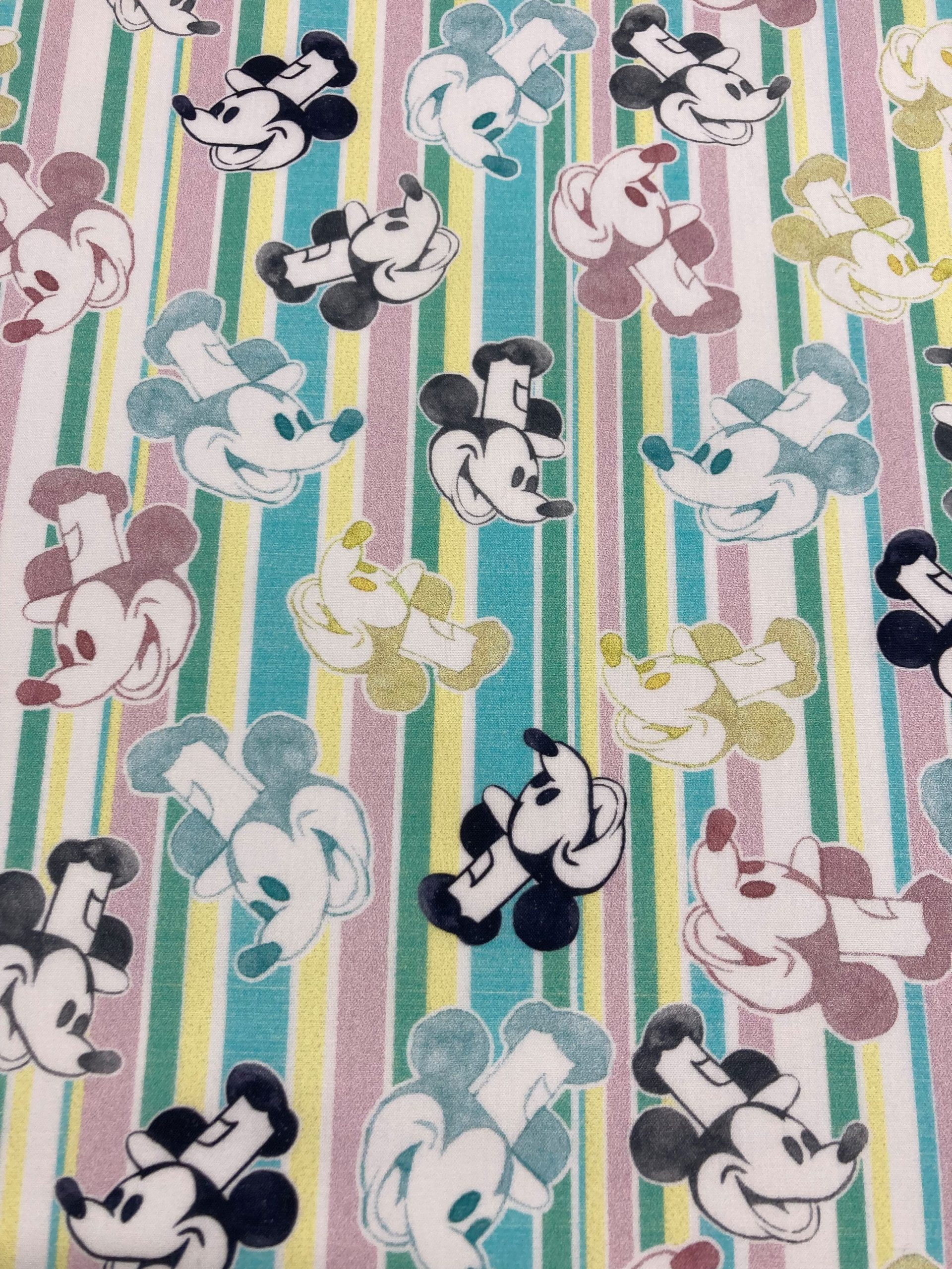 Algodón Mickey rayas