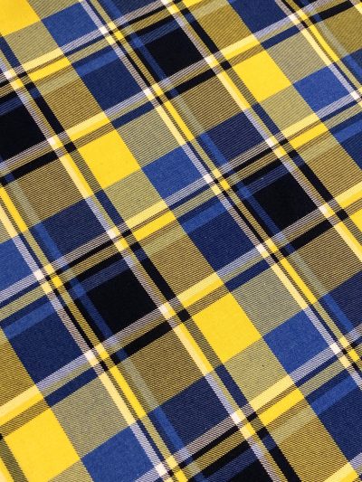 Cuadros franela amarillo/azul