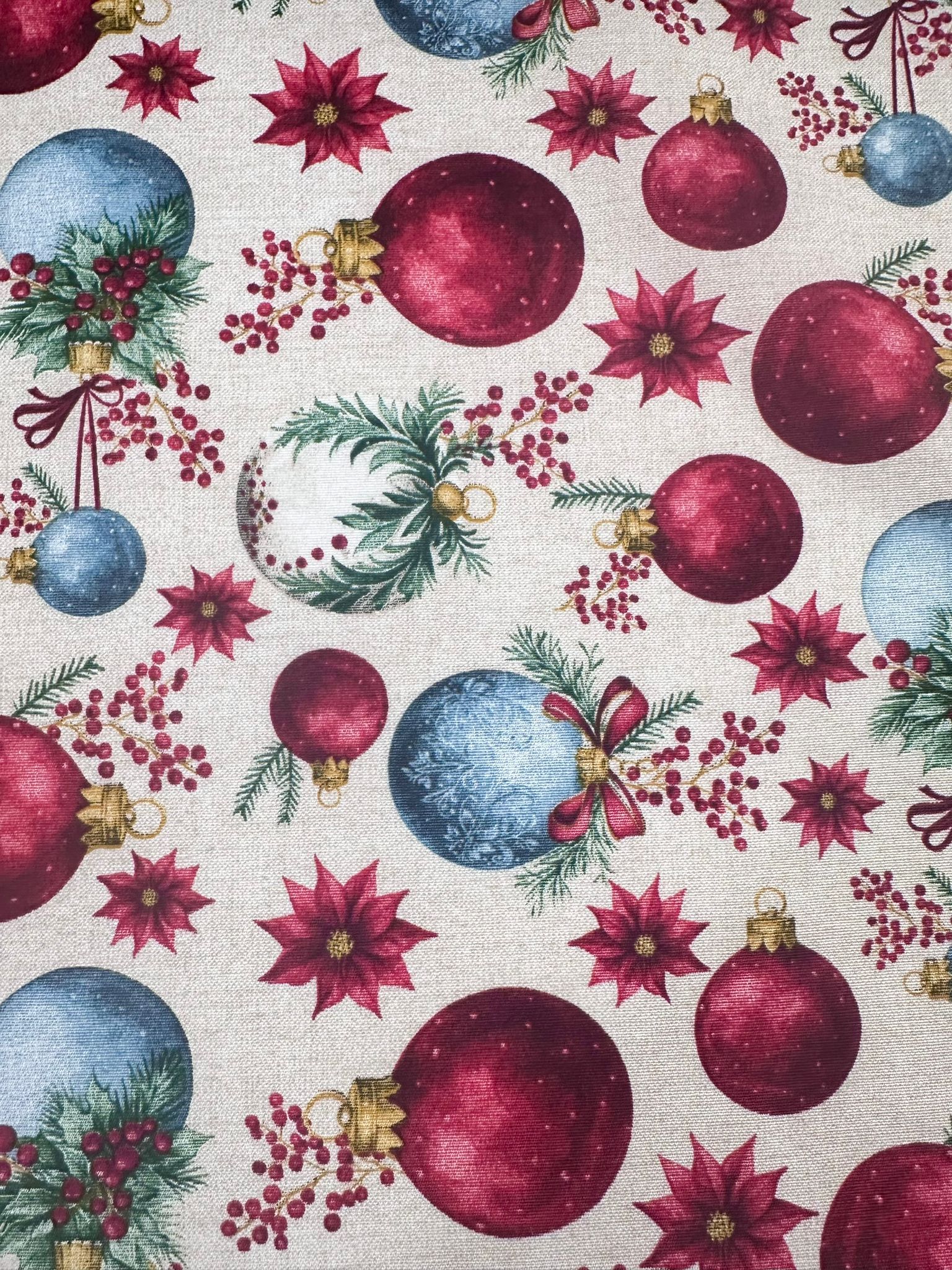 Loneta Navidad Bolas