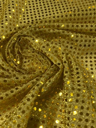 Lamé falsa lentejuela dorada