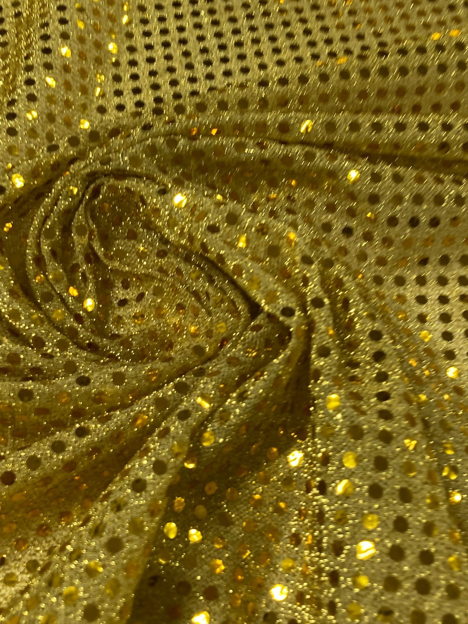 Lamé falsa lentejuela dorada