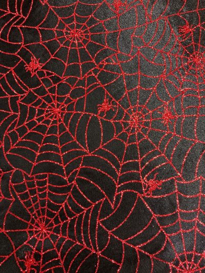 Organza  telaraña rojo