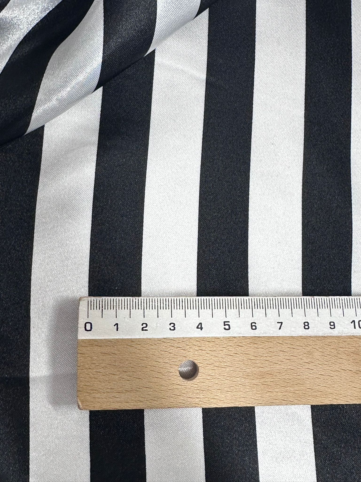 Raso rayas blanco/negro - Imagen 3