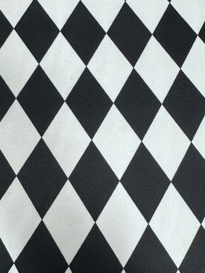 Raso rombos blanco/negro